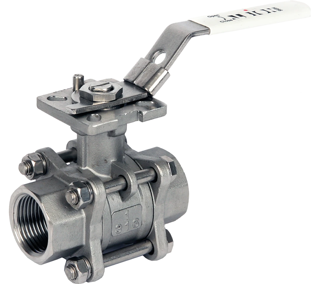Albion ART 993H PN82 Stainless Steel - 3 Piece Ball Valve BSPT