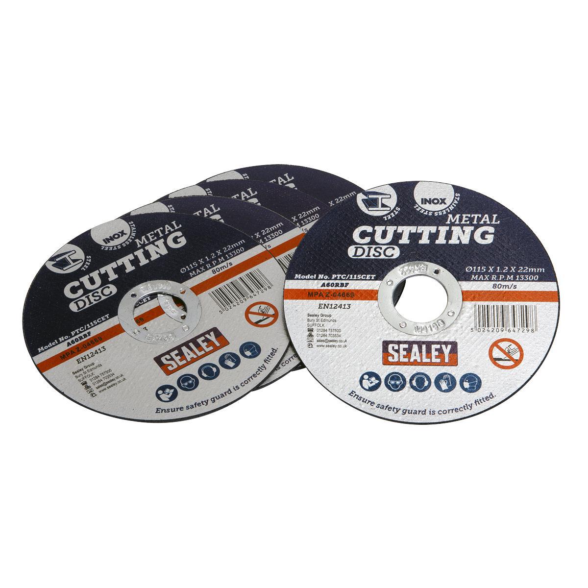 Cutting Disc 115 x 1.2mm 22mm Bore Pack of 5