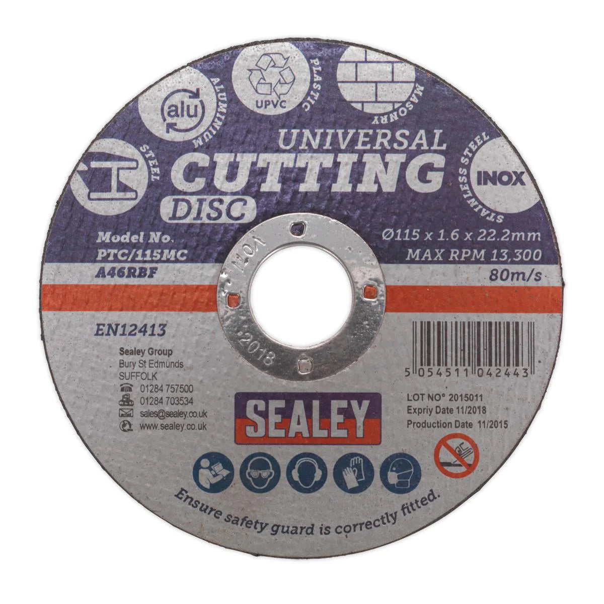 Multipurpose Cutting Disc 115 x 1.6mm 22.2mm Bore