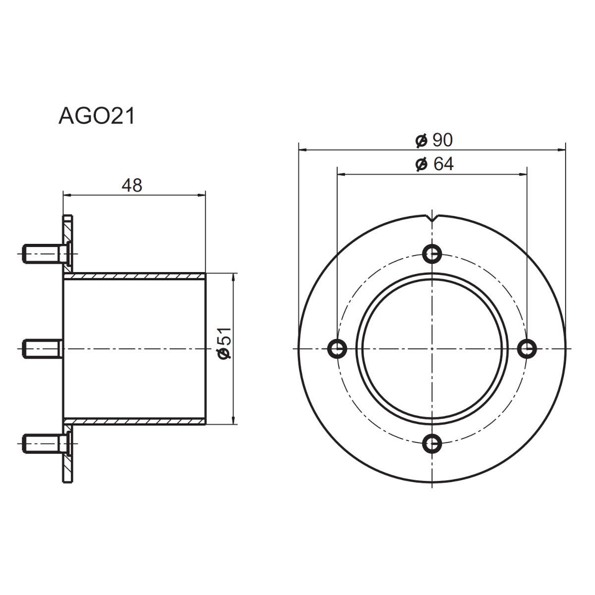 Siemens AGO21.000A Mounting flange (QGO)