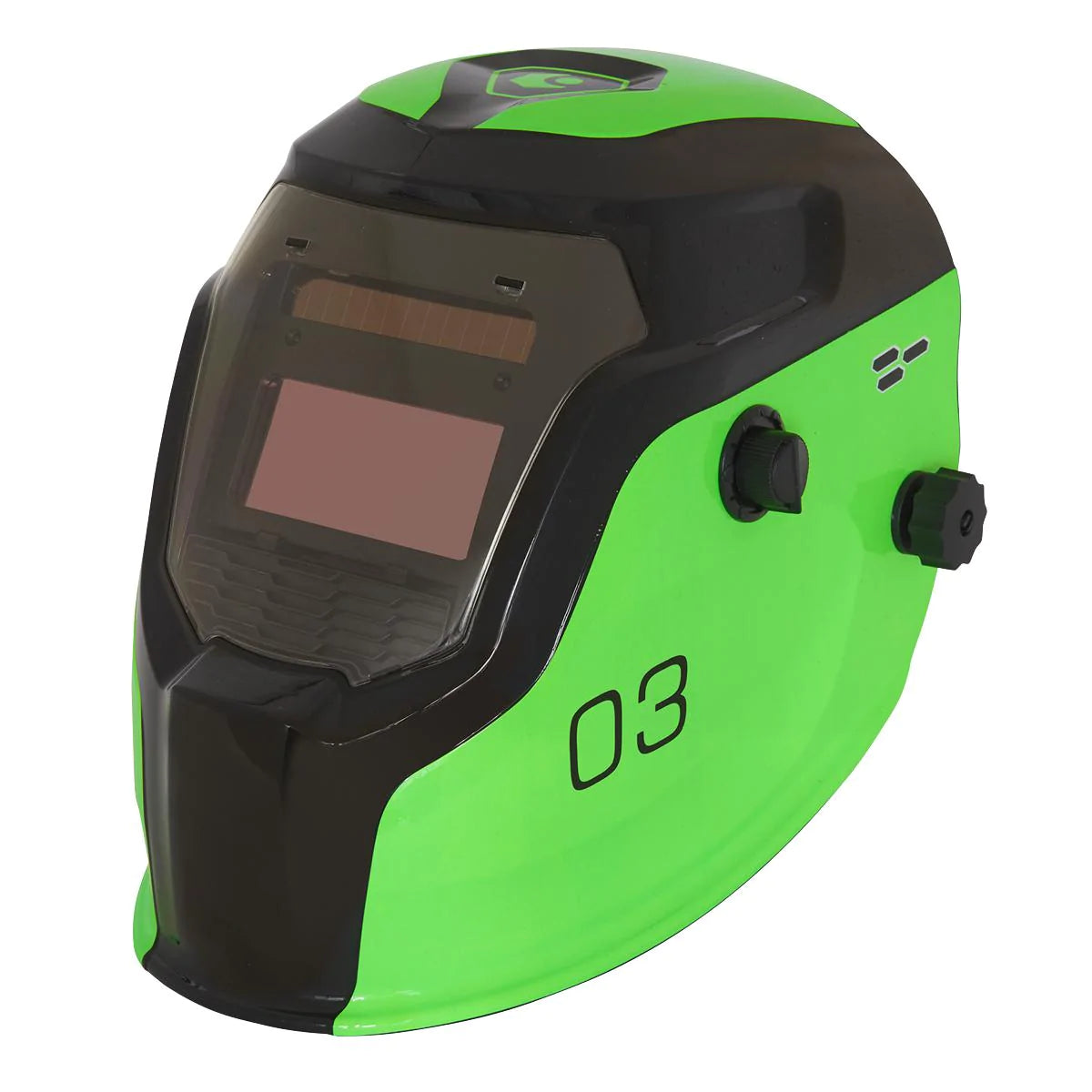 自动变光焊接头盔 - 色度 9-13 - 绿色