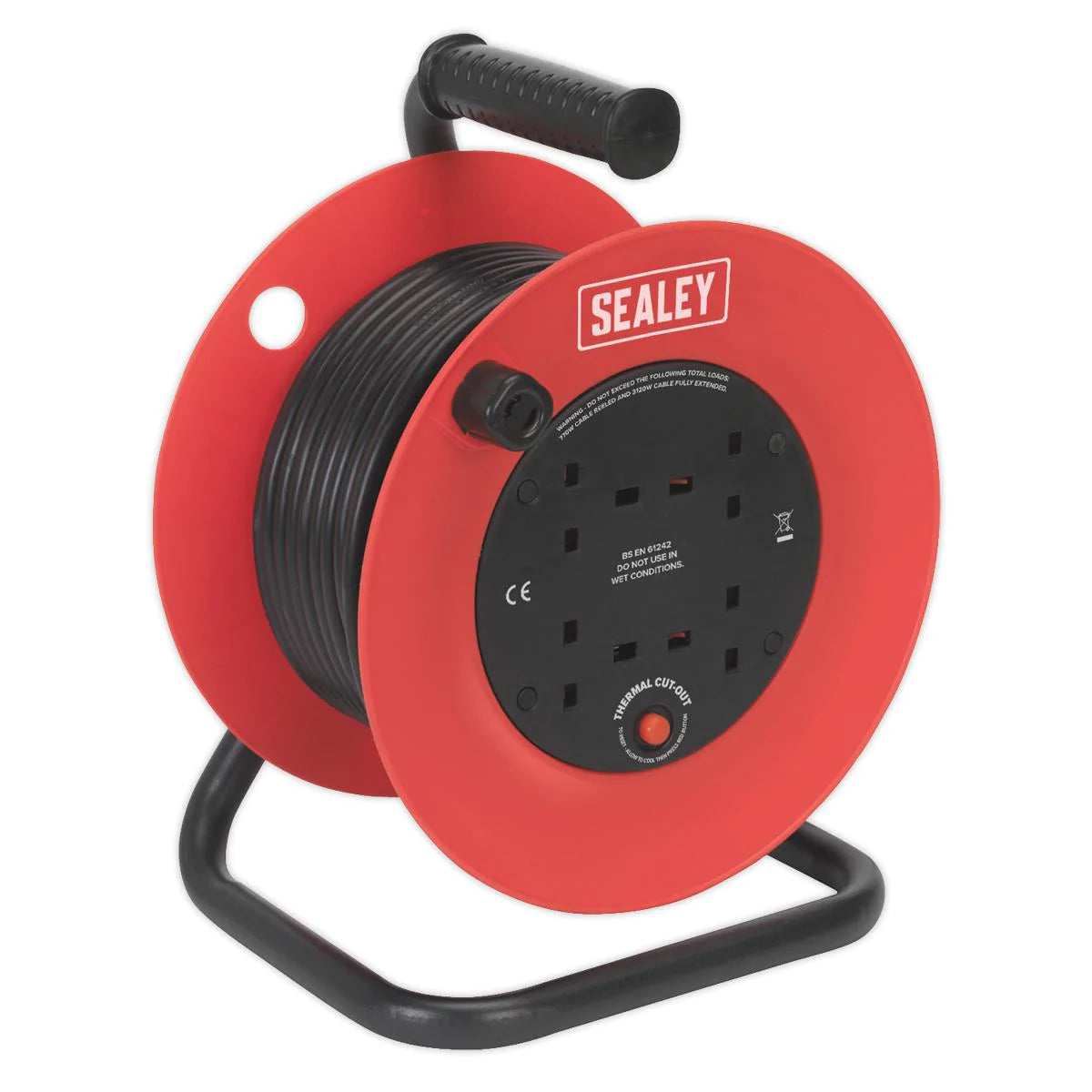 Cable Reel 25m 4 x 230V 1.5mm_ Heavy-Duty Thermal Trip – Comtherm Ltd