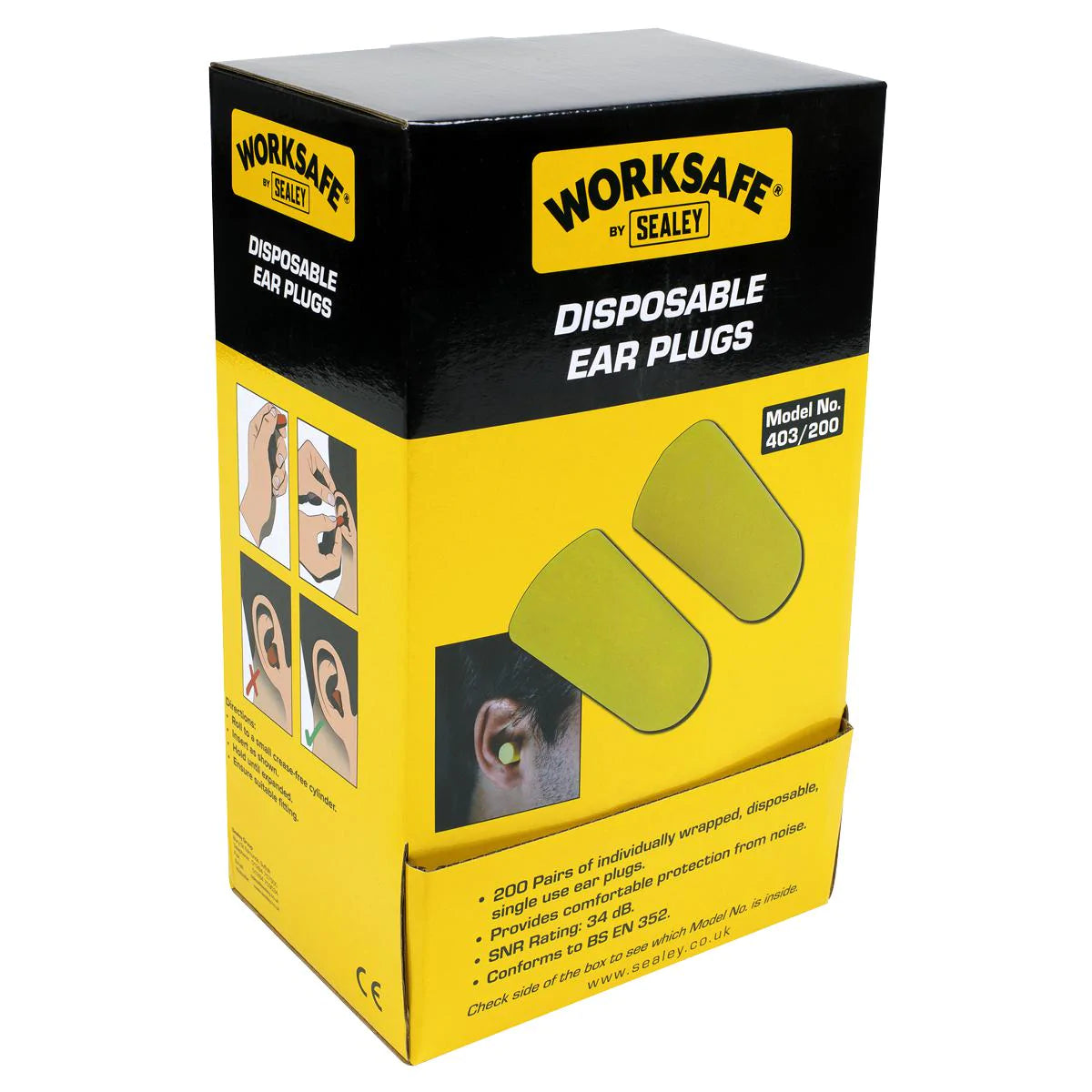Ear Plugs Disposable 200 Pairs