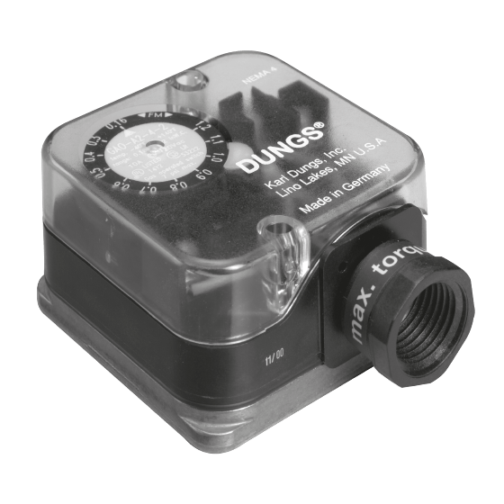 Dungs GAO-A2-4-5 Pressure Switch (USA SPEC) GW50A2 2- 20" 217087