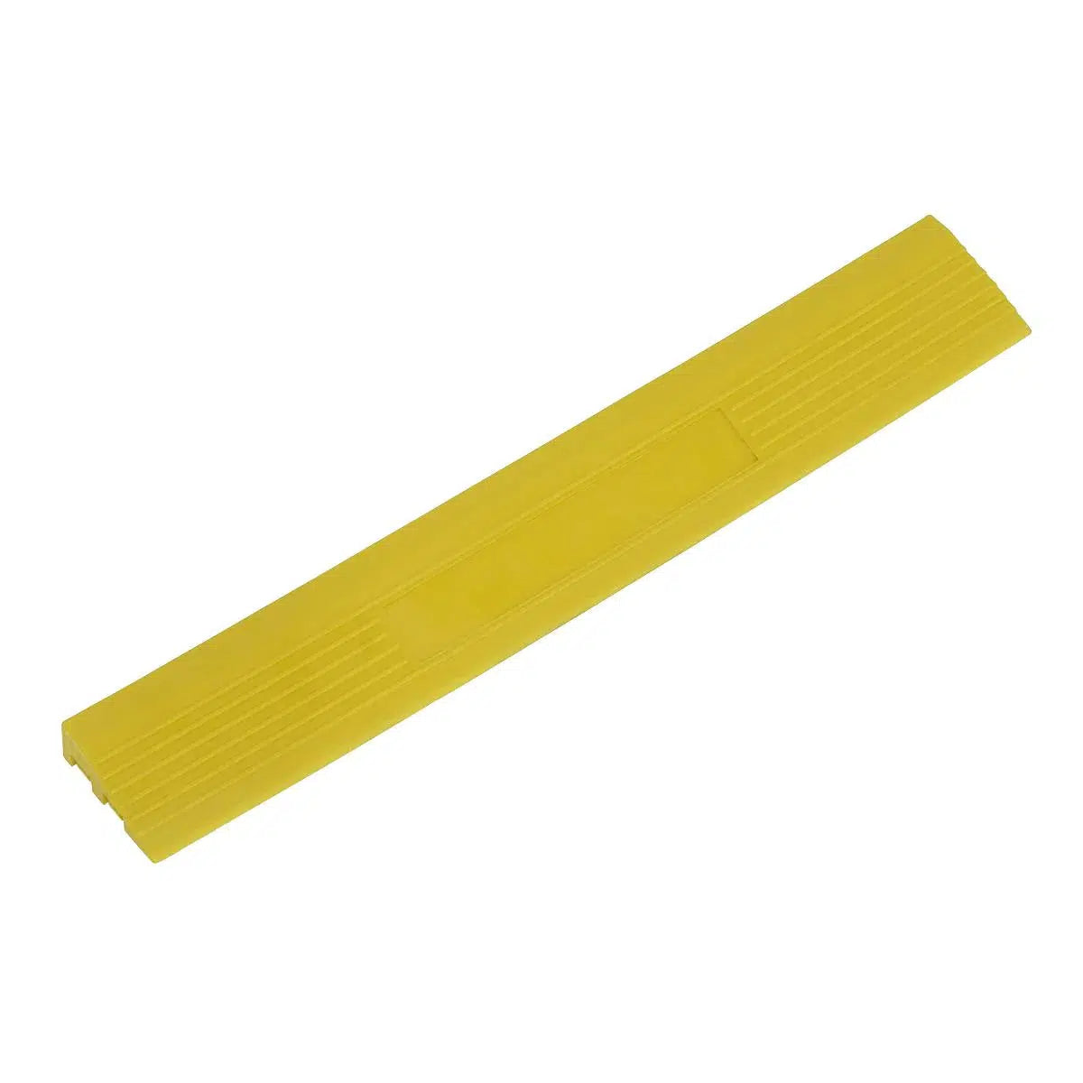 Polypropylene Floor Tile Edge 400 x 60mm Yellow Male - Pack of 6