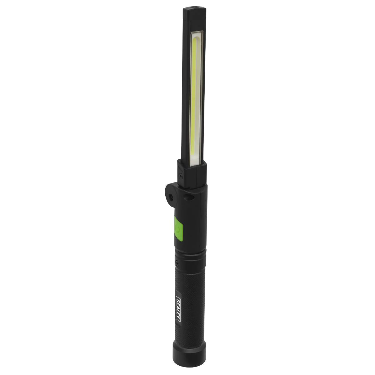 Rechargeable Aluminium Folding Pocket Light 2 COB & 1 SMD LED