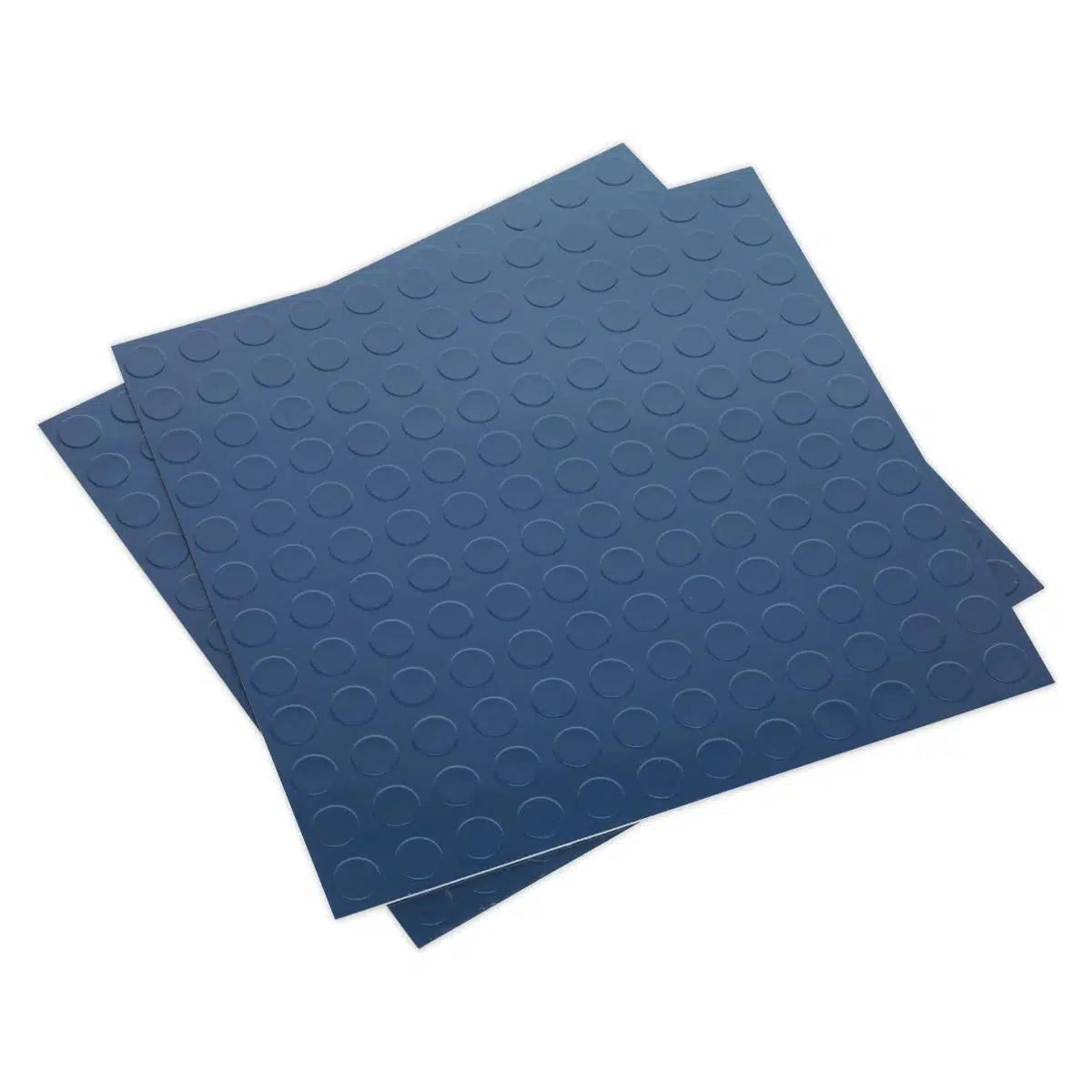 Vinyl Floor Tile with Peel & Stick Backing - Blue Coin Pack of 16