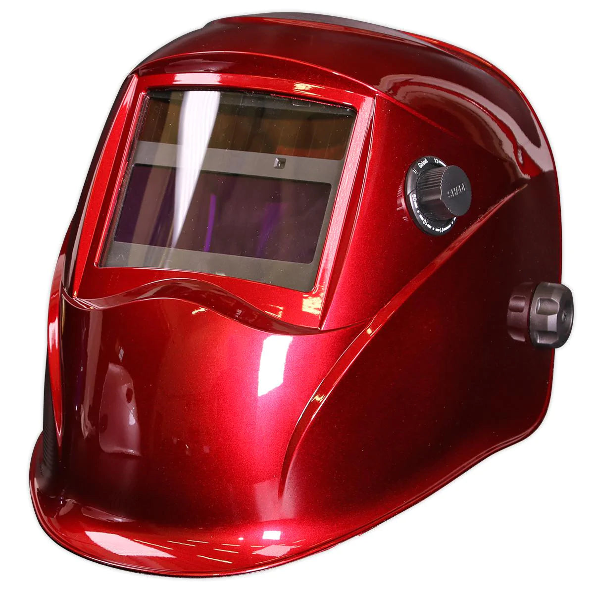 Schweißhelm mit automatischer Verdunkelung – Farbton 9–13 – Rot