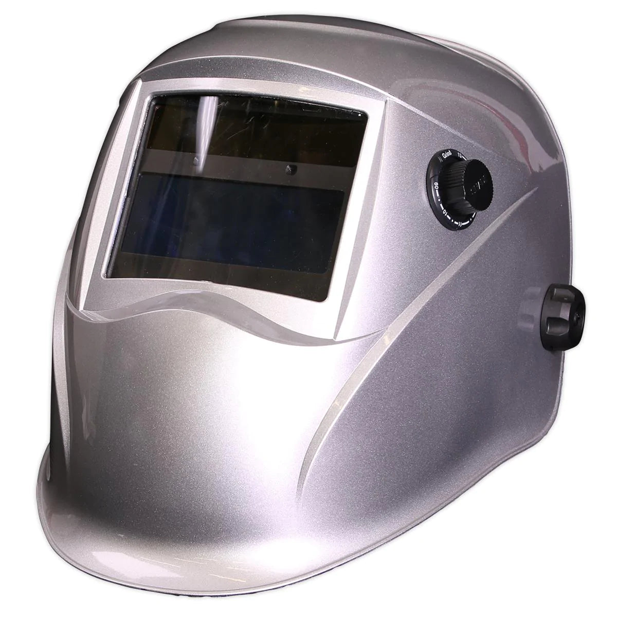 Schweißhelm mit automatischer Verdunkelung – Farbton 9–13 – Silber